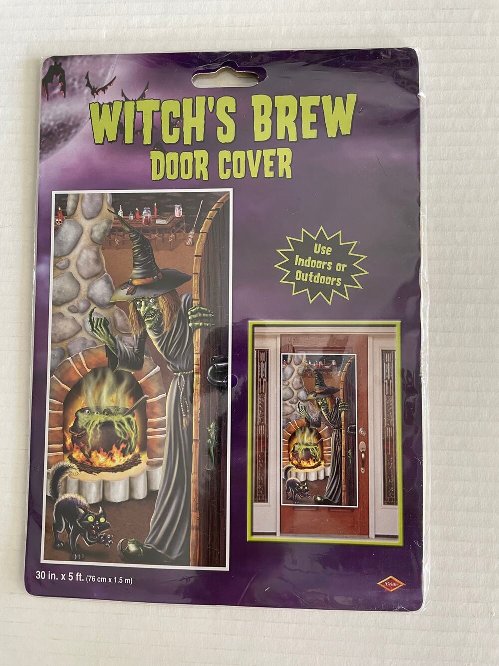 WICKED GREEN WITCH'S BREW DOOR COVER HALLOWEEN PARTY DECORATION BG00023